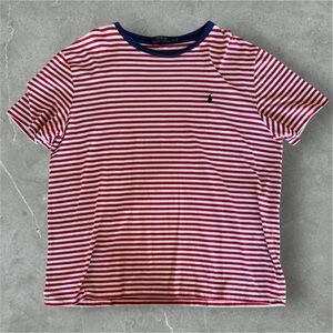 Polo Ralph Lauren Men’s Red and White Striped T-Shirt